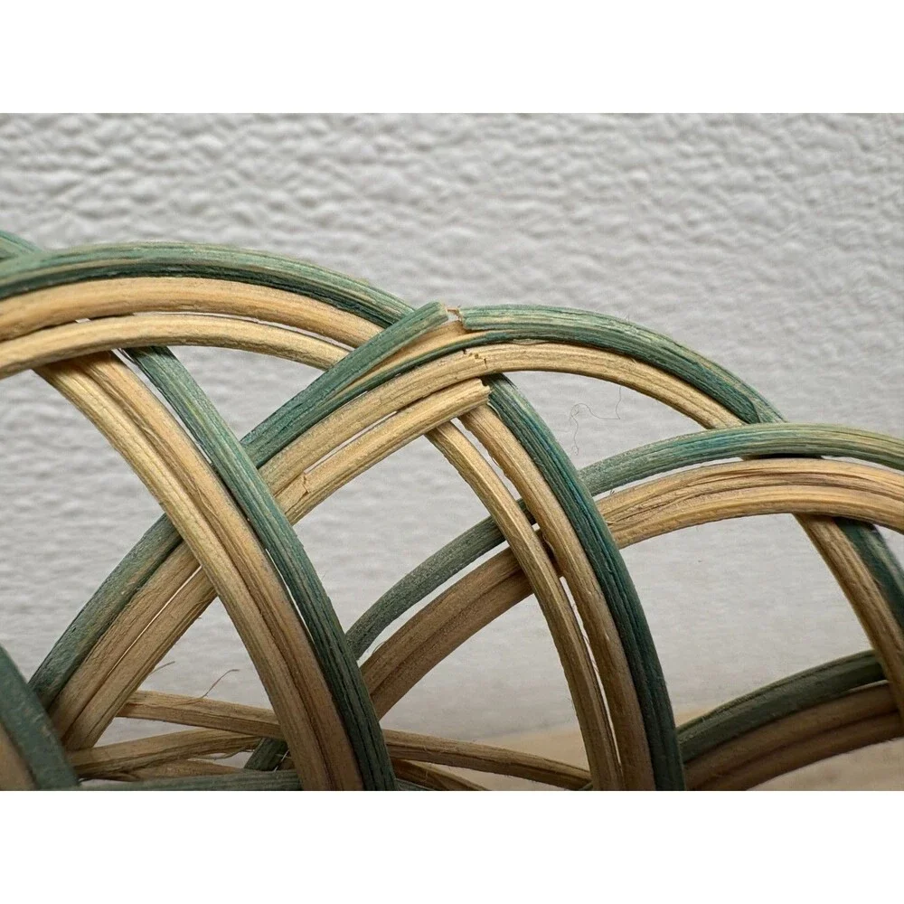 Vtg Handwoven Vase Basket Cherokee Style Handmade In USA